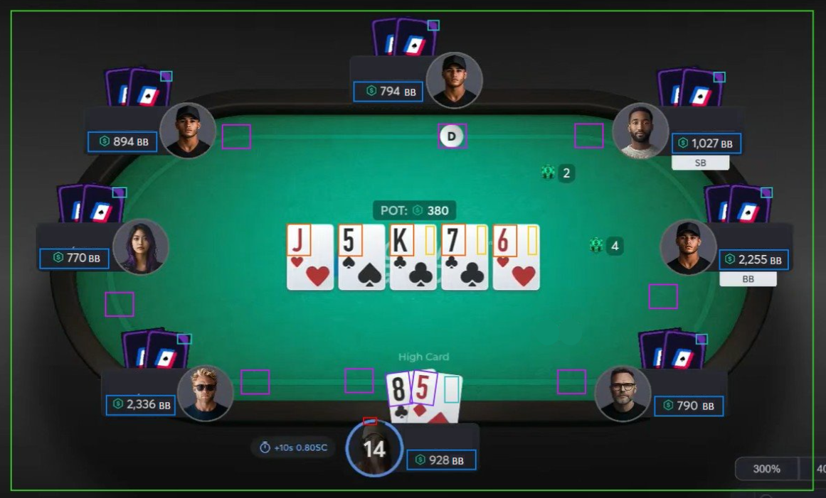 ClubWPT Gold example screen map