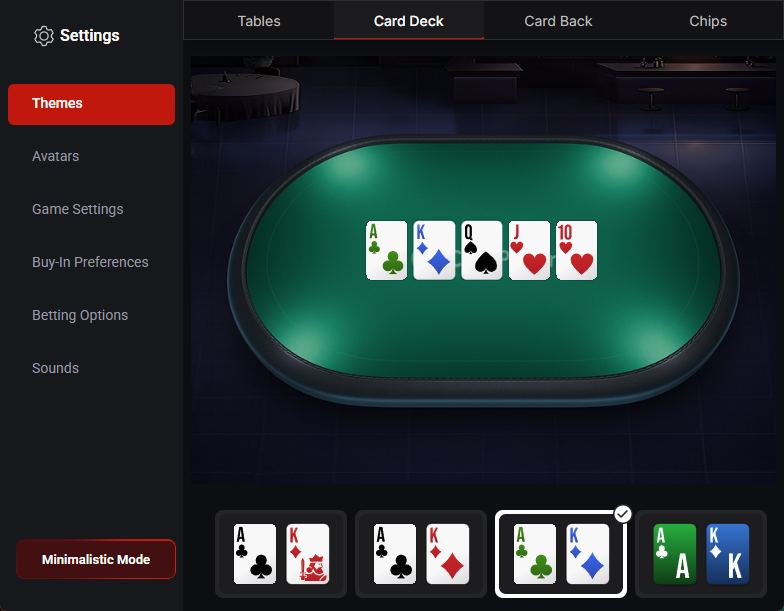 CoinPoker in-game setting 1