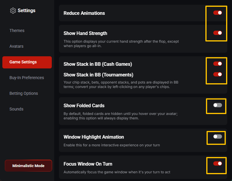 CoinPoker in-game setting 3