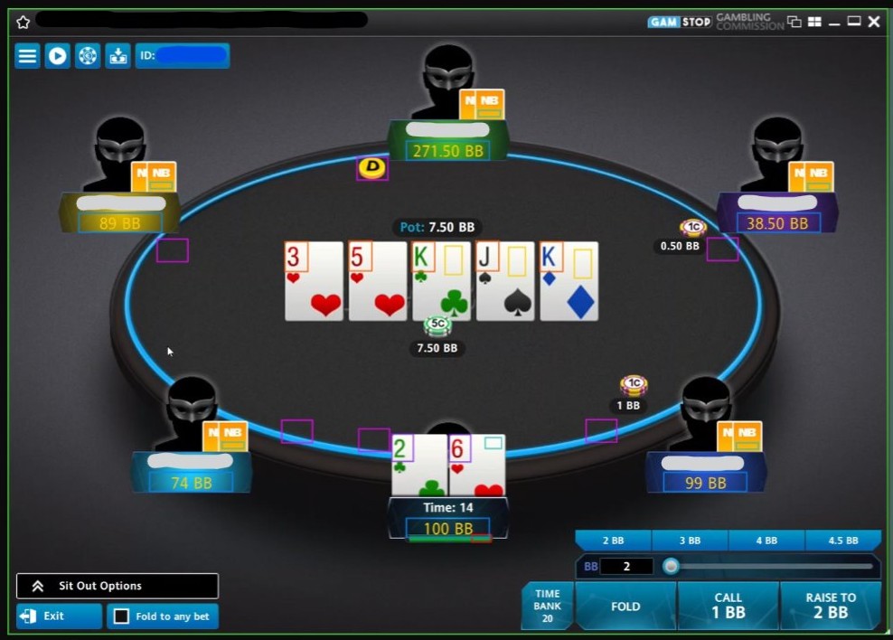 iPoker example screen map