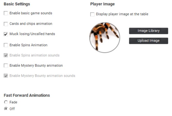 PartyPoker basic settings
