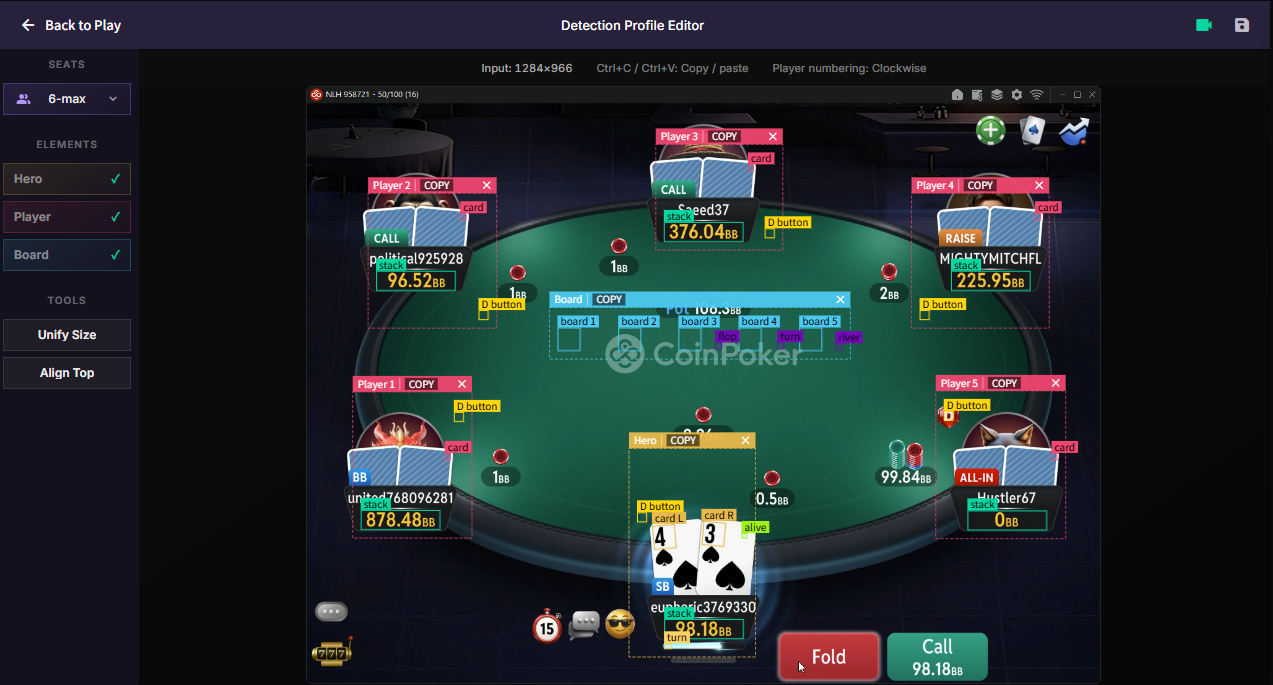 CoinPoker example screen map