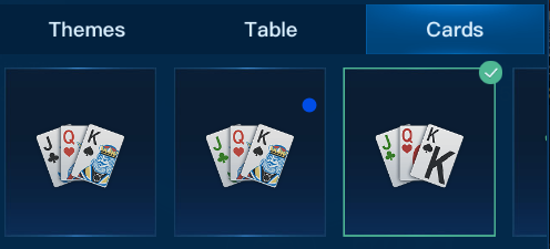 XPoker card settings